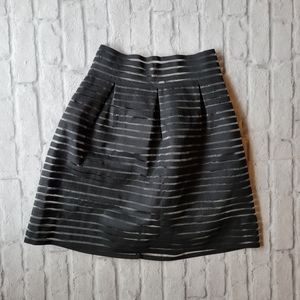 Touch Me Black circle skirt with sheer stripes size xl